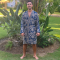 Badjas Kimono Balyy batik Aztec Blue