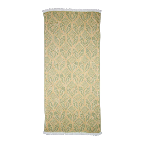 Hamamdoek Botanic Art Mustard-Green