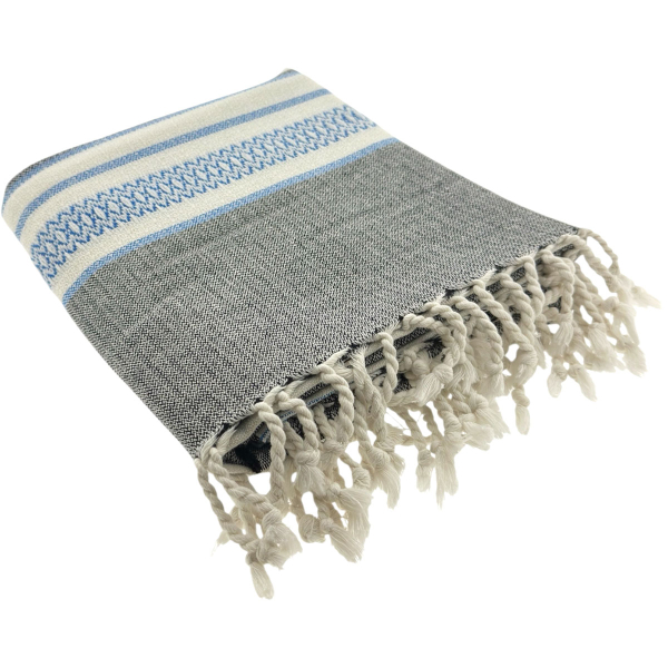 Hamamdoek Sea Me Black-Blue