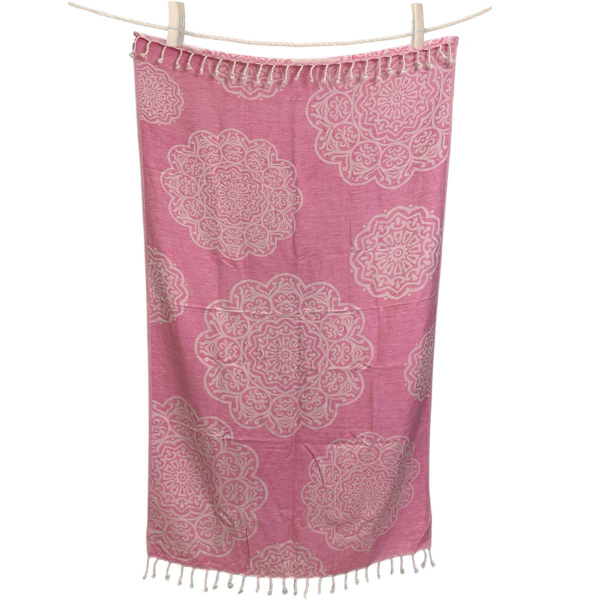 Hamamdoek Set van 2 stuks Stripe- Pink
