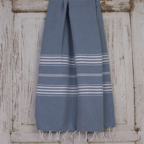 Hamamdoek Ottomania extra lang Jeans Blauw