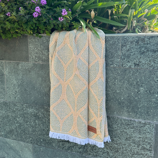 Hamamdoek Botanic Art Mustard-Green