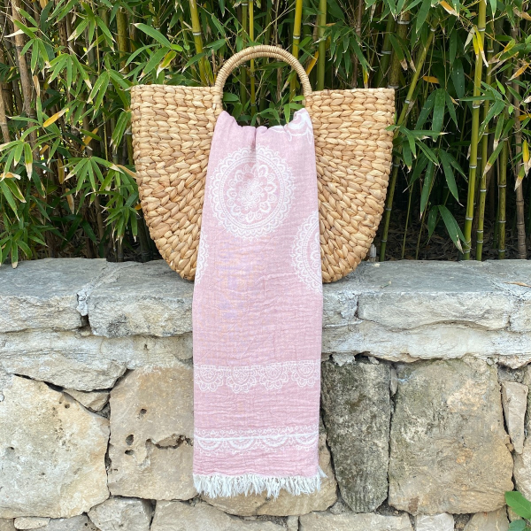 Hamamdoek Bohemia Powder Pink