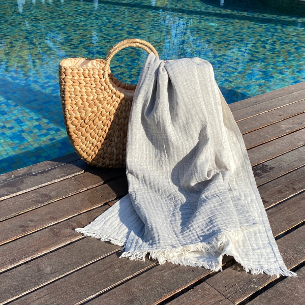 Hamamdoek Muslin  Grey