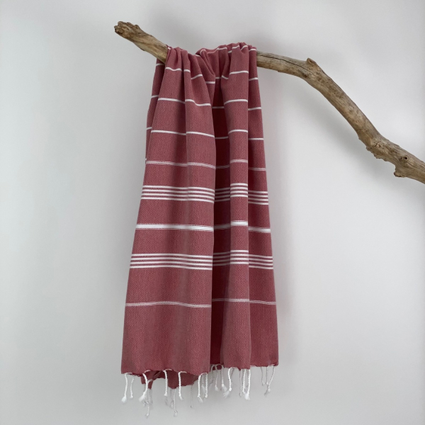 Hamamdoek Ottomania standaard Bordeaux Rood
