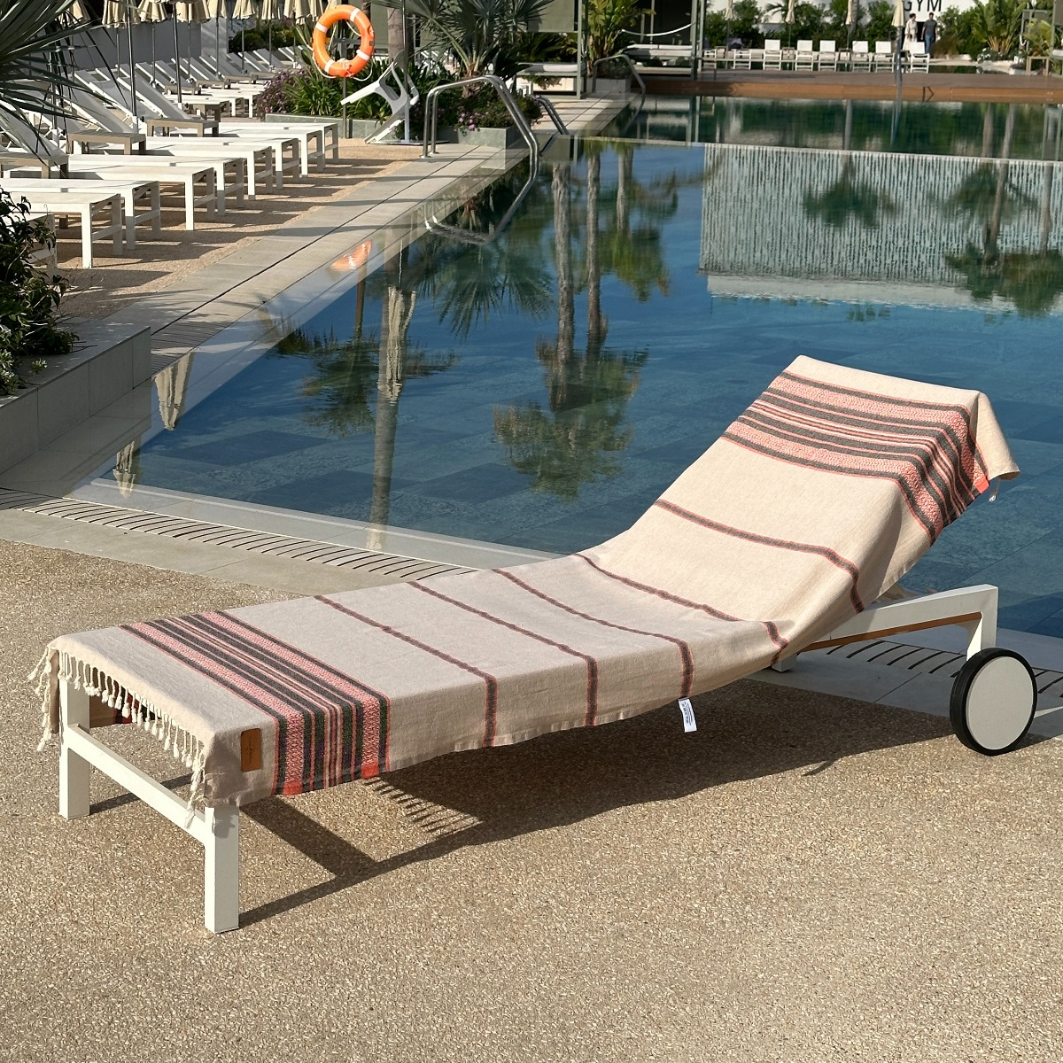 Hamamdoek Coconut  Beige - Orange