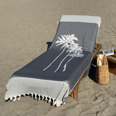 Beachbed Cover Three Palms Black Beauty