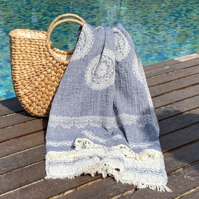 Hamamdoek Bohemia Dark Blue