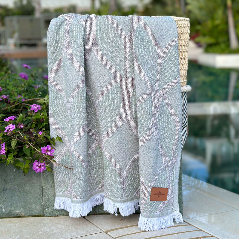 Hamamdoek
Botanic Art
Taupe-Green