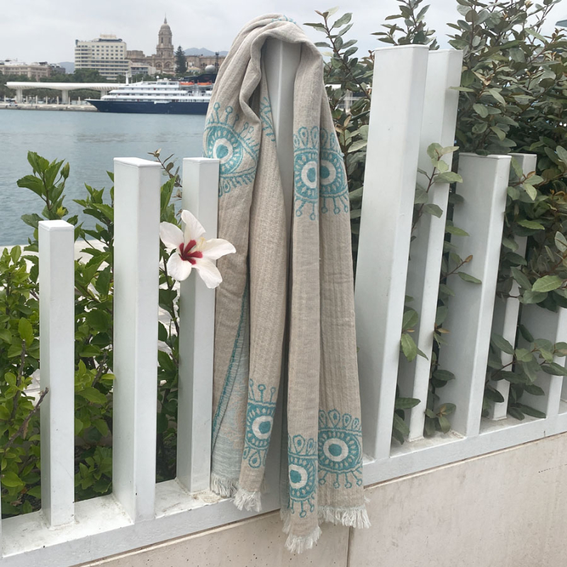 Hamamdoek Eye  Beige