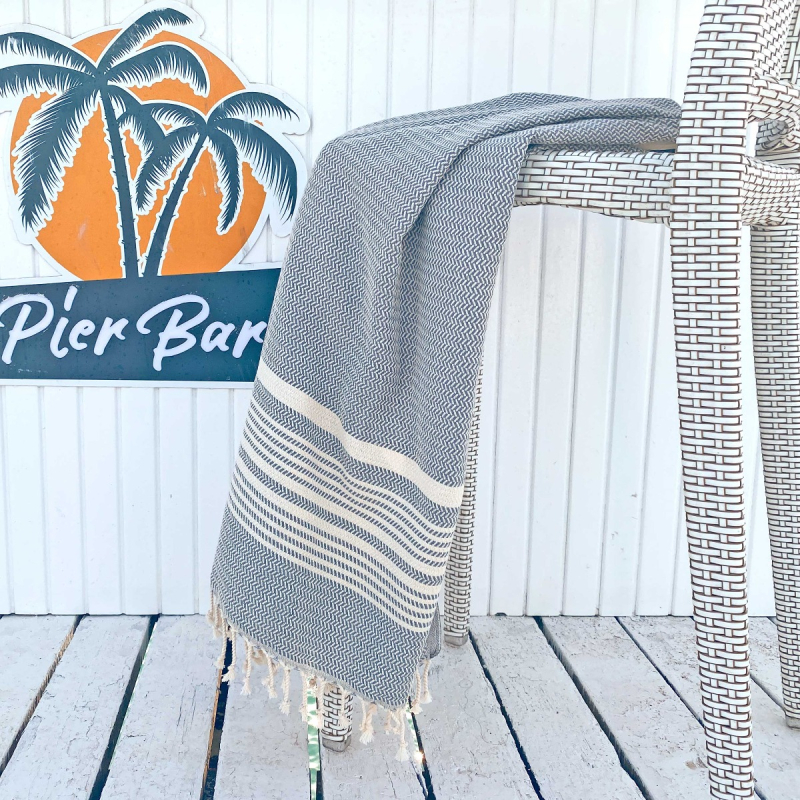Hamamdoek Plaj Dark Grey