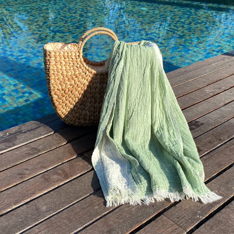 Hamamdoek Muslin  Pistache green